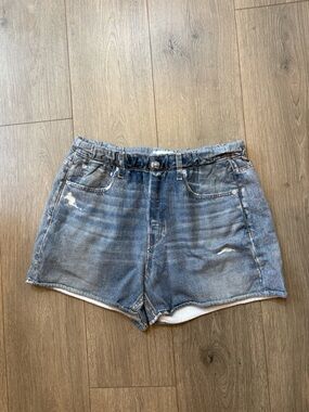 Rag & Bone Miramar Cotton-Terry Walking Shorts Size Medium Blue Sweatpant Jeans